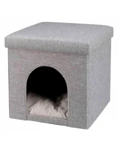 Banco Puff para Cães Nicho Alois Cinza