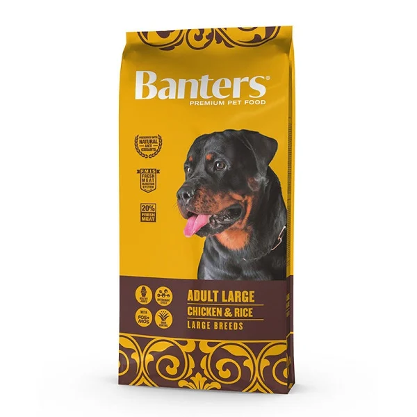BANTERS ADULTO LARGE FRANGO & ARROZ CÃO 15 KG