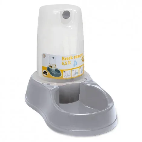 Bebedouro dispensador Break Reserve para cães e gatos – Stefanplast – Cor do Produto: Cinzento | Capacidade: 6,5 L