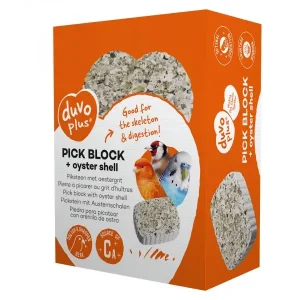 Bloco de picar com casca de Ostra para aves domésticas 200 g Duvo+
