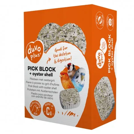 Bloco de picar com casca de ostra para pássaros – Duvo Plus – Quantidade: 200 g