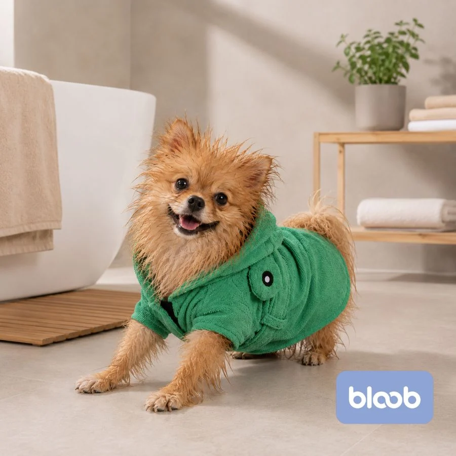 Bloob Rana Roupão de Banho verde para cães - Image 2