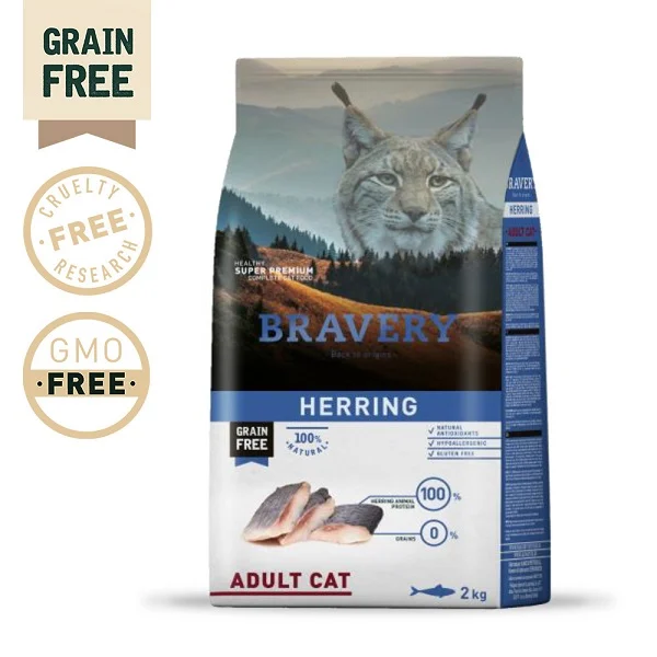 BRAVERY HERRING ADULT CAT 2 KG