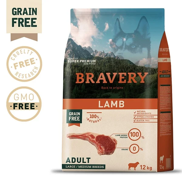 BRAVERY LAMB ADULT DOG MEDIUM LARGE 12 KG - Image 2