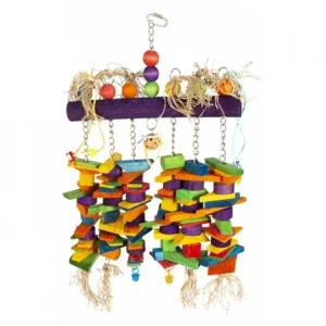 Brinquedo colorido de madeira XXL para aves – Duvo Plus