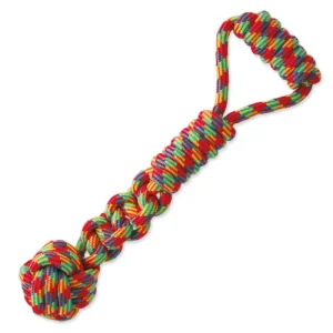 Brinquedo corda com punho e bola