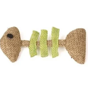 BRINQUEDO DE GATO DE PEIXE DE JUTA