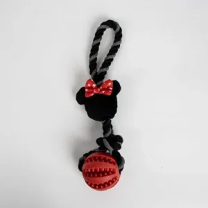 Brinquedo Minnie Mouse com bola e corda para cães – Disney