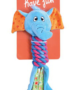 Brinquedo para cães Eurosiam Brinquedo Elephant With Rope Body
