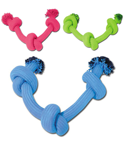 Brinquedo para cães Nayeco Maxi Braided Cotton Rope 3 Knots – Cores Sortidas – 1 Unidade
