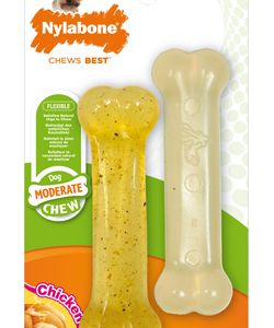 Brinquedo para cães Nylabone Dog Moderate Chew Chicken Twin Pack X-Small