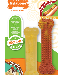 Brinquedo para cães Nylabone Dog Moderate Chew Twin Pack X-Small