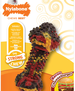 Brinquedo para cães Nylabone Dog Strong Chew Bacon Cheeseburger
