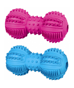 Brinquedo para cães Trixie Brinquedo Denta Fun Dumbbell Natural Rubber – 1 unidade – 9 cm