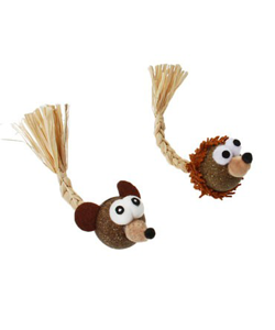 Brinquedo para gatos Eurosiam Brinquedo com Catnip Hedgehog / Mouse in cork – 1 Unidade