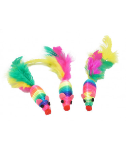 Brinquedo para gatos Eurosiam Conjunto 3 Ratinhos Coloridos