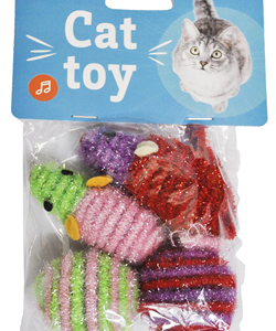 Brinquedo para gatos Eurosiam Conjunto de Ratos e Bolas com Som