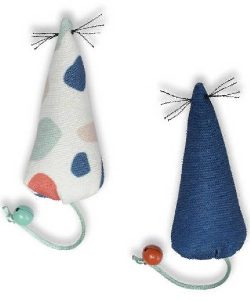 Brinquedo para gatos Eurosiam Mouse with Catnip – Cores Sortidas – 1 unidade
