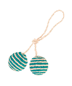 Brinquedo para gatos Trixie Bola Dupla em Sisal Recheada com Catnip – 3 Unidades