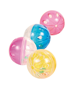 Brinquedo para gatos Trixie Bolas Chocalho Plástico com Guizo e Boneco – 2 Unidades