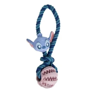 Brinquedo Stitch com bola e corda para cães – Disney