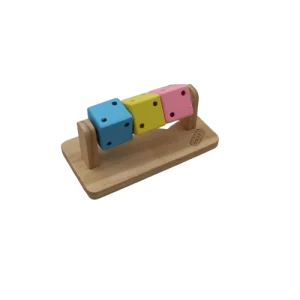 Brinquedo Suporte com dados em madeira para Hamster