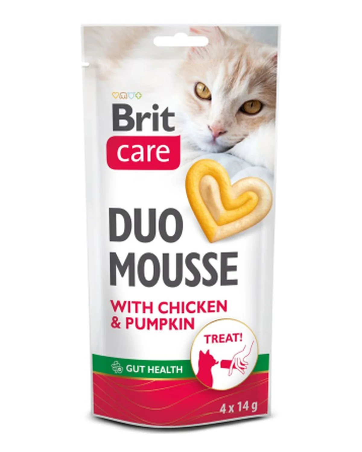 Brit Care Cat Creamy Treats Duo Mousse with Chicken & Pumpkin 4 x 14 g - Image 2