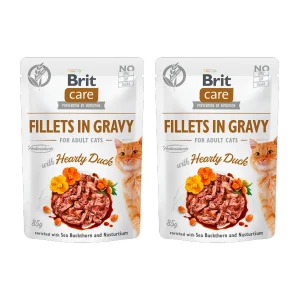 Brit Care Cat Fillets in Gravy with Hearty Duck 85 g