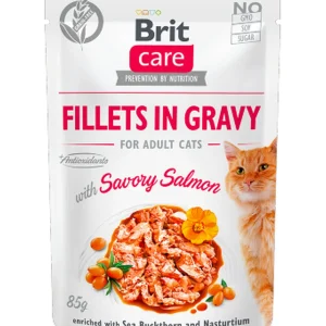 Brit Care Cat Fillets in Gravy with Savory Salmon 85 g