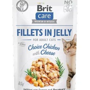 Brit Care Cat Fillets in Jelly Choice Chicken & Cheese 85 g