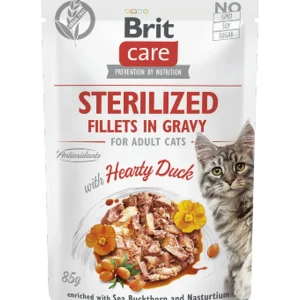 Brit Care Cat Sterilized Fillets in Gravy with Hearty Duck 85 g