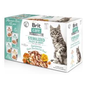 Brit Care Cat Sterilized Flavour Box Fillet in Gravy 12 x 85 g