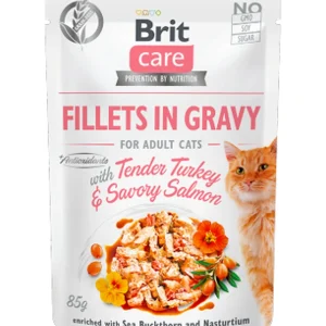 Brit Care Cat Tender Turkey & Savory Salmon in Gravy 85 g