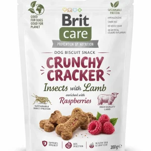 Brit Care Crunchy Cracker Insects with Lamb Enriched with Raspberries 200 g