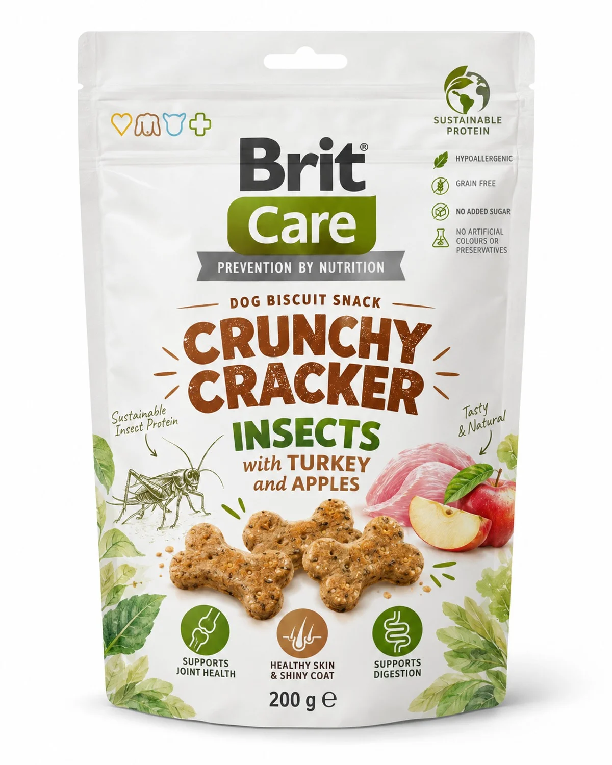 Brit Care Crunchy Cracker Insects with Turkey and Apples 200 g