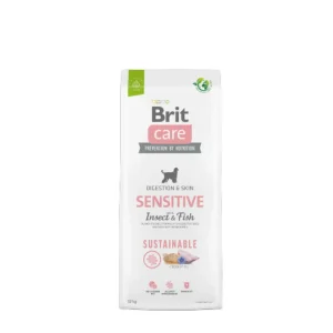 Brit Care C茫o Sensitive Sustainable Fish & Insect 12kg - ra莽茫o rica em insectos e peixe para c茫o