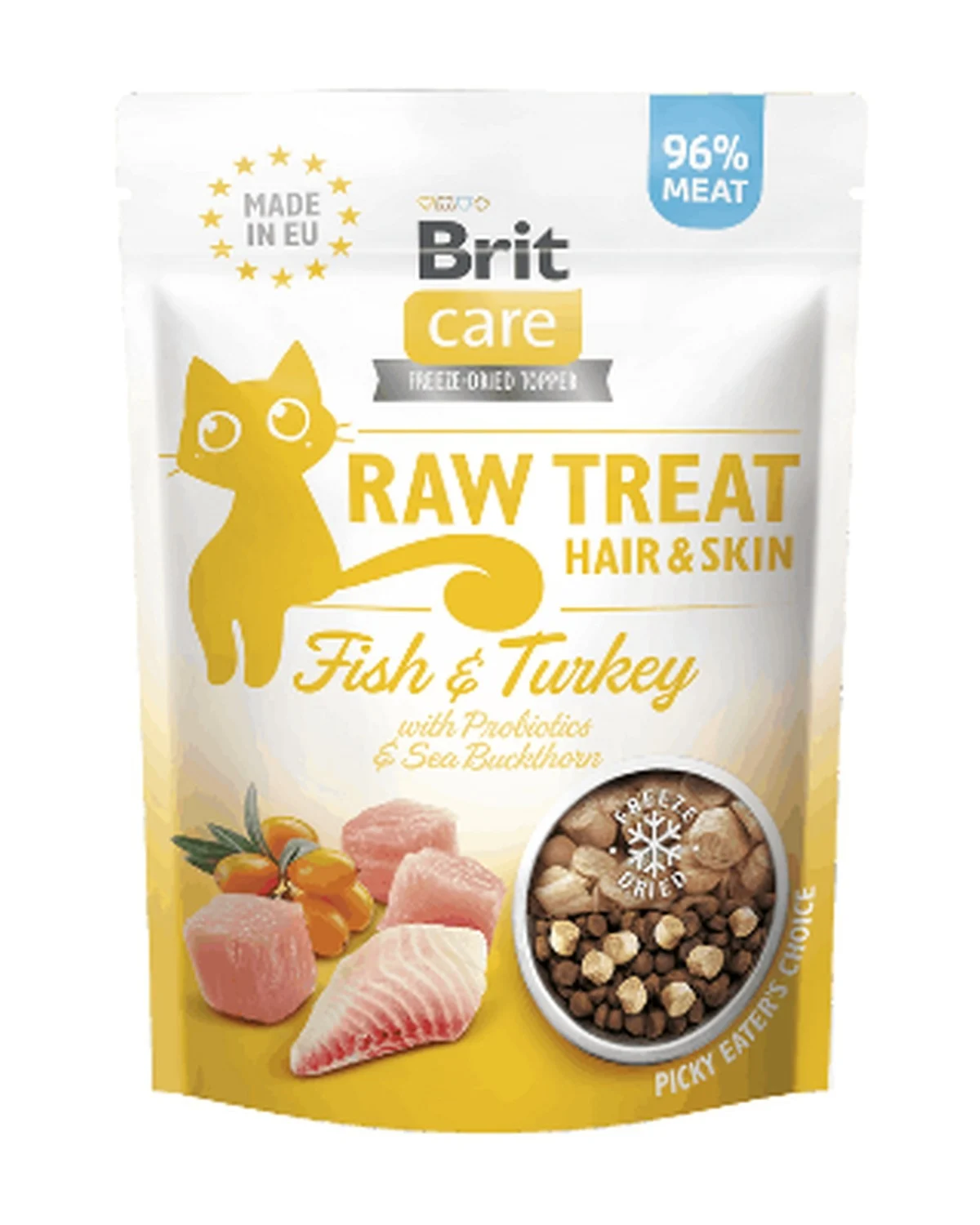 Brit Care Raw Treat Cat Hair & Skin Fish & Turkey 40 g - Image 2