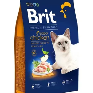 Brit Premium Gatos de Interior Frango 8kg – Nutrição Saudável
