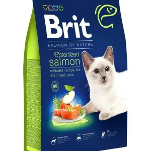 Brit Premium Salmão – Ração seca para gatos esterilizados adultos
