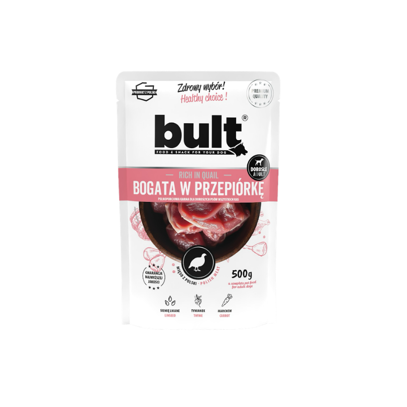 BULT Saqueta Húmida para Cão Rico em Codorniz 500g