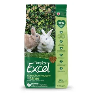 Burgess Excel Adult Rabbit Nuggets com Menta