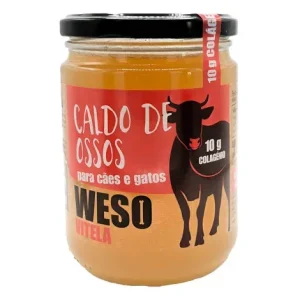 Caldo de ossos de vitela para cão e gato – Weso – Quantidade: 400 ml