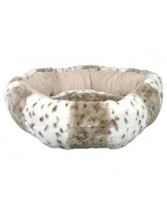 Cama para Gato em Pelúcia Leika Bege e Branco