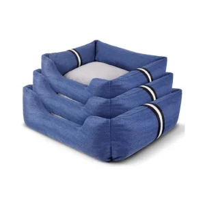 Cama Quadrada Azul C/Faixa – BPS