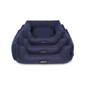 Cama Quadrada Azul Escuro de Algodão – BPS