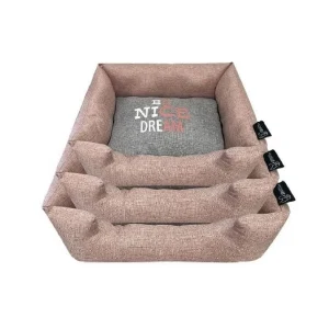 Cama Quadrada Rosa de Linho – BPS