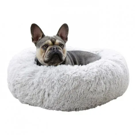 Cama redonda aconchegante Fluffy – Kerbl – Cor do Produto: Cinzento claro | Diâmetro: Ø 76 cm