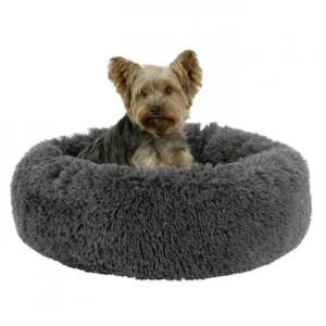 Cama redonda aconchegante Fluffy – Kerbl – Cor do Produto: Cinzento escuro | Diâmetro: Ø 60 cm