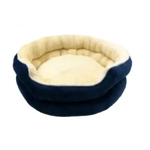 Cama Redonda C/Pelo 50Cm Azul – BPS