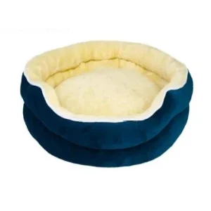 Cama Redonda C/Pelo 50Cm Azul – BPS